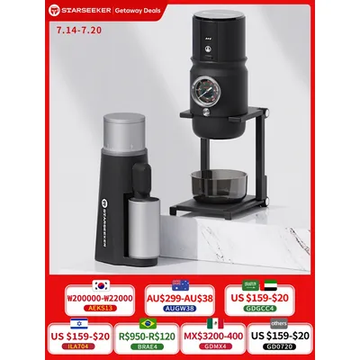 STARSEEKER EDGE Mini Portable Electric Coffee Grinder 38mm Cone Burr Stepless Adjustable Type-C Home Outdoor Travel Suit