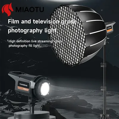 MIAOTU 200w Photography Light LED COB live Video Light fill light High Brightness 2700-6500K lighting photographic lights