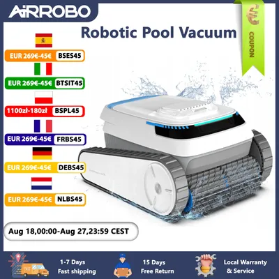 AIRROBO Pool Vacuum for Inground Pools, Smart Navigation Pool Cleaner Robot, Wall Climbing Pool Cleaner,120 Min Run Time