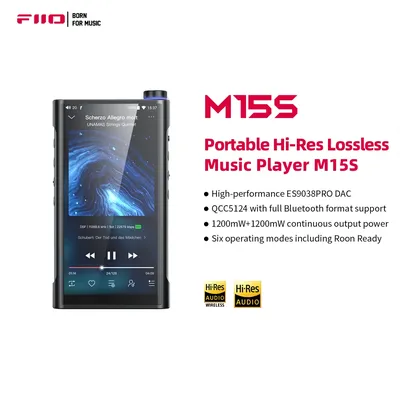 FiiO M15S Music Player Snapdragon 660 with ES9038PRO Hi-Res Android 10 5.5inch MP3 Player WiFi/MQA/Bluetooth 5.0