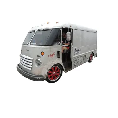 Retro Special Street Food Truck Ice Cream Attractive Mobile Food Cart Stainless Steel Vending Truck