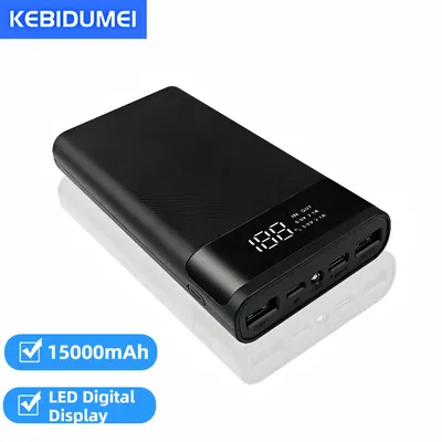 DIY18650 Battery Storage Charging Box Storage Box Case Without Battery Dual USB Type-C 5V Suitable for iPhone Xiaomi Huawei