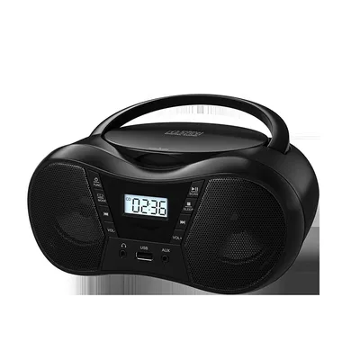 Portable Stereo CD Player with FM Radio Bluetooth-Compatible USB Port CD Player Dual Stereo Sound Speaker