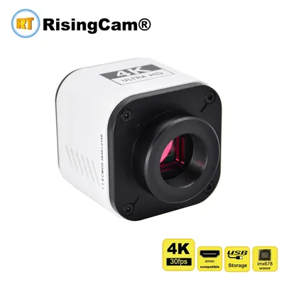 RisingCam 4K UHD 30fps bulit-in SONY imx678 1/1.8" sensor HDMI and USB output digital industrial microscope camera with C mount