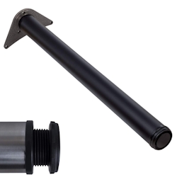 ID Dinkel Tischbeine höhenverstellbar Ø60mm Schwarz Matt für Schreibtisch Esstisch Länge 820mm Image