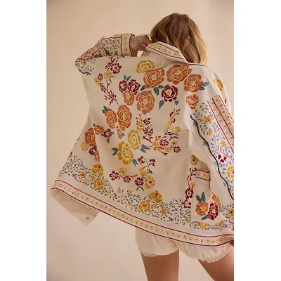 We The Free Avery Embellished Jacket at Free People in Pearled Ivory, Size: Small