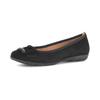 Ballerina GABOR, Damen, Gr. 42, schwarz, Ziegenveloursleder, unifarben, elegant, Schuhe, Businessschuh, Schlupfschuh mit Hovercraft-Luftkammern