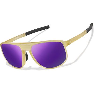 Zenni Men's Aviator Glasses Yellow Plastic Full Rim Frame