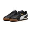 Sneaker PUMA "ROMA ANNIVERSARIO", Gr. 47, puma schwarz, puma weiß, puma team gold, Leder, mehrfarbig, sportlich, Schuhe