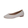 Ballerina CAPRICE "Caprice Ballerinas Leder", Damen, Gr. 39, weiß, Leder, casual, Schuhe