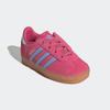 Sneaker ADIDAS ORIGINALS "GAZELLE COMFORT CLOSURE ELASTIC LACES KIDS", Gr. 22, shock pink, blau spark, halo blau, Leder, Synthetik, sportlich, Schuhe, für Kinder