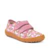 Barfußschuh FRODDO "BAREFOOT CANVAS", Kinder, Gr. 32, rosa (rosa einhorn), Baumwolle, Veloursleder, gemustert, klassisch, Schuhe, Sneaker, Klettschuh mit Baumwollfutter