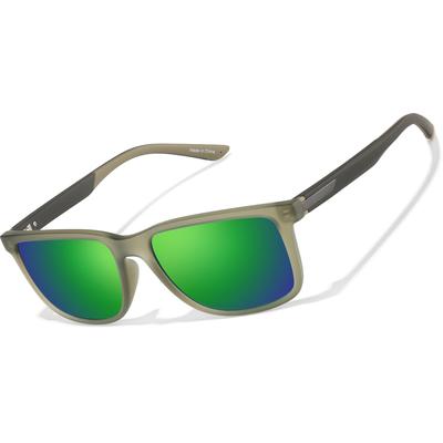 Zenni Men's Rectangle Glasses Green Plastic Full Rim Frame