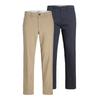 Chinohose JACK & JONES "JPSTKANE DAVE CHINO 2PK MP NOOS", Herren, Gr. 30, Länge 32, crockery pack:navy blazer, Web, Obermaterial: 98% Baumwolle, 2% Elasthan, unifarben, modisch, relaxed fit normal, Hosen, In vorgewaschener Qualität
