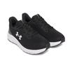 Laufschuh UNDER ARMOUR "UA W Charged Pursuit 4", Gr. 38,5, schwarz-weiß (schwarz, schwarz, weiß), Textil, Synthetik, sportlich, Schuhe