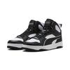Sneaker PUMA "RBD BREAK MID", Gr. 47, schwarz-weiß (puma weiß, puma schwarz, puma weiß), Leder, mehrfarbig, sportlich, Schuhe