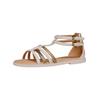 Riemchensandalette GEOX "Geox Sandalen Lederimitat", Kinder, Gr. 28, weiß (weiß, gold), Lederimitat, casual, Schuhe