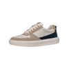 Sneaker GEOX "Geox Sneaker Leder/Textil", Herren, Gr. 43, beige (beige, weiß), Leder, Textil, casual, Schuhe