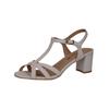 High-Heel-Sandalette CAPRICE "Caprice Sandalen Nappaleder", Damen, Gr. 38,5, weiß, Nappaleder, elegant, Schuhe