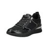 Sneaker TAMARIS "Tamaris Sneaker Lederimitat/Textil", Damen, Gr. 38, gold (schwarz, gold), Lederimitat, Textil, casual, Schuhe