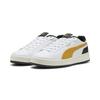 Sneaker PUMA "Court Classico Sneakers Erwachsene", Gr. 42.5, weiß archive gold schwarz gelb, Obermaterial: Synthetik, Textil; Futter: Textil; Innensohle: Textil; Laufsohle: Gummi, Schuhe