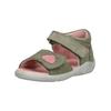 Riemchensandale PEPINO "Pepino Sandalen Leder", Kinder, Gr. 21, grau (grau, pink), Leder, casual, Schuhe
