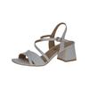 High-Heel-Sandalette CAPRICE "Caprice Sandalen Nappaleder", Damen, Gr. 37, weiß, Nappaleder, casual, Schuhe
