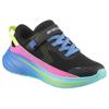 Sneaker SKECHERS "WAVE 92", Kinder, Gr. 29, schwarz (schwarz multi), Lederimitat, Textil, kontrastfarbene Details, sportlich, Schuhe, Halbschuh mit Klettverschluss, Größenschablone zum Download