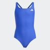 Badeanzug ADIDAS PERFORMANCE "ESS VBCK SUIT Y", Mädchen, Gr. 164, N-Gr, blau (semi lucid blau), Obermaterial: 78% Polyamid, 22% Elasthan, sportlich, Badeanzüge