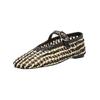 Riemchenballerina INUOVO "INUOVO Ballerinas Leder", Damen, Gr. 38, schwarz, Leder, casual, Schuhe