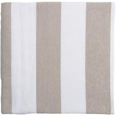 Duschtuch WEWO FASHION "9713DT", beige (beige, weiß), B:70cm L:140cm, Frottee, Baumwolle, Handtücher (Packung), chlorecht Image