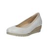 Keilpumps GABOR COMFORT "Gabor Comfort Pumps Leder", Damen, Gr. 39, weiß kombi, Leder, casual, Schuhe