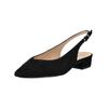 Slingpumps PETER KAISER "Peter Kaiser Pumps Veloursleder", Damen, Gr. 38,5, schwarz, Veloursleder, elegant, Schuhe