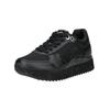 Plateausneaker REPLAY "Replay Sneaker Lederimitat/Textil", Damen, Gr. 39, schwarz, Lederimitat, Textil, casual, Schuhe