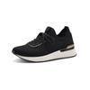 Sneaker TAMARIS "Tamaris Sneaker Textil", Damen, Gr. 41, gold (schwarz, gold), Textil, casual, Schuhe
