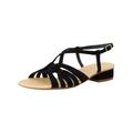 Riemchensandale PAUL GREEN "Paul Green Sandalen Leder", Damen, Gr. 40,5, blau, Leder, casual, Schuhe