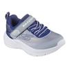 Sneaker SKECHERS "MICROSPEC ADVANCE", Kinder, Gr. 26, blau (navy, grau), Lederimitat, Textil, sportlich, Schuhe, Babyschuh mit zusätzlichem Gummizug, Größenschablone zum Download