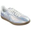 Sneaker SKECHERS "HOTSHOT-TRUE IRIDESCENCE", Damen, Gr. 41, silberfarben irisierend, Lederimitat, metallic, iridescent, sportlich, Schuhe, Retro Sneaker, Schnürschuh im irisierenden Metallic Look