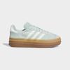 Sneaker ADIDAS ORIGINALS "GAZELLE BOLD E", Gr. 38, ash grün, sanftes weiß, gum 2, Leder, Synthetik, sportlich, Schuhe