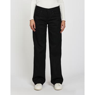 Comfort-fit-Jeans GANG "GANG Jeans Straight Fit 94RIVER", Damen, Gr. 30, Normalgrößen, schwarz (schwarz denim), 59, 5% Baumwolle, 36% Polyester, 4, 5% Elasthan, Jeans Image