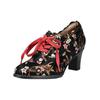 Schnürpumps LAURA VITA "LAURA VITA Pumps Leder", Damen, Gr. 38, rot, Leder, casual, Schuhe