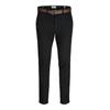 Chinohose "JPSTMARCO FRANCO CHINO W BELT PLS", Herren, Gr. 44, Länge 32, schwarz, Web, Obermaterial: 98% Baumwolle, 2% Elasthan, JACK & JONES PLUSSIZE, unifarben, modisch, slim fit knöchellang, Hosen