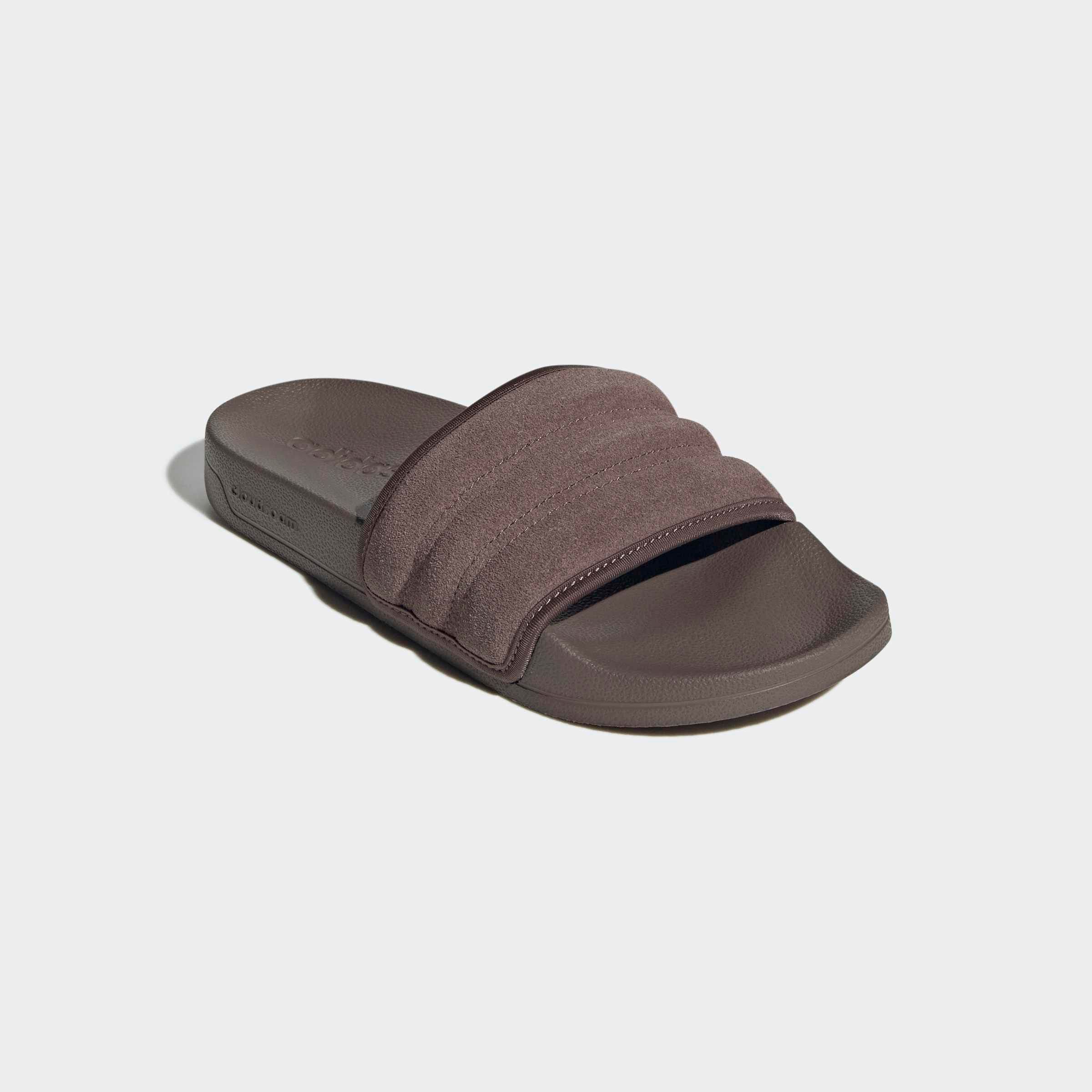 Pantolette ADIDAS SPORTSWEAR "SHOWER ADILETTE", Damen, Gr. 40,5, earth strata, earth strata, earth strata, Leder, Schuhe Pantolette