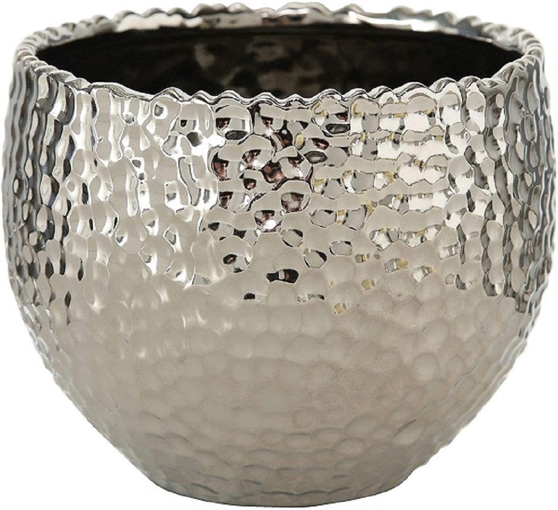 Übertopf Lajos Steingut H.10 cm Ø.13 cm silber klein Image