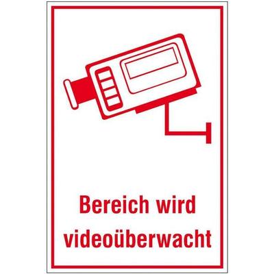 OTTO Office Hinweisschild »Bereich wird videoüberwacht« 20,0 x 30,0 cm Aluminium 1 Stück grau Image
