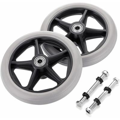 Stücke 6 Zoll Rollstuhl Ersatz Gummi Rad Vorderräder Rollator Walker Rutschfeste Ersatzrollen Image