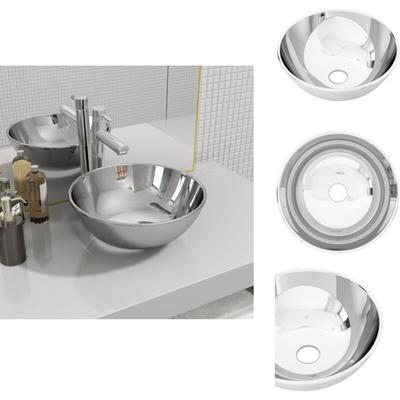 Waschbecken 28 x 10 cm Keramik Silbern - Waschbecken - Keramik Waschbecken - Badezimmer Waschbecken Image