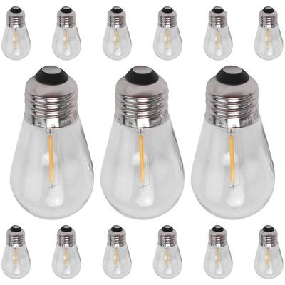 Woosien - 15er-Pack 3-V-LED-S14-Ersatzglühbirnen, bruchsichere Solar-Lichterketten-Glühbirnen für Image