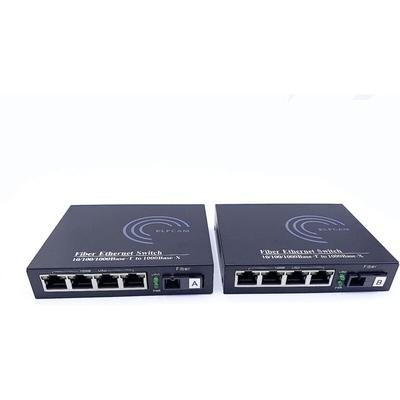 2er-Set Glasfaser-Ethernet-Konverter – sc Monomode, 4x SFP-Ports + 4x RJ45-Ports, bis zu 20 km, Image