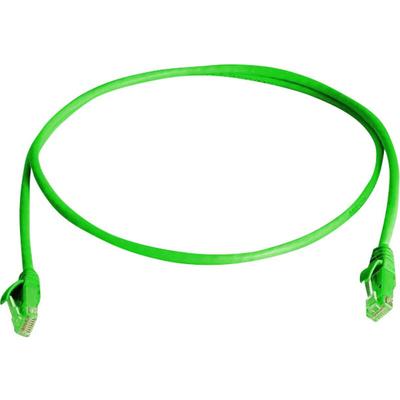 100008598 RJ45 Netzwerkkabel, Patchkabel cat 5e u/utp 3.00 m Grün Flammwidrig, Halogenfr Image